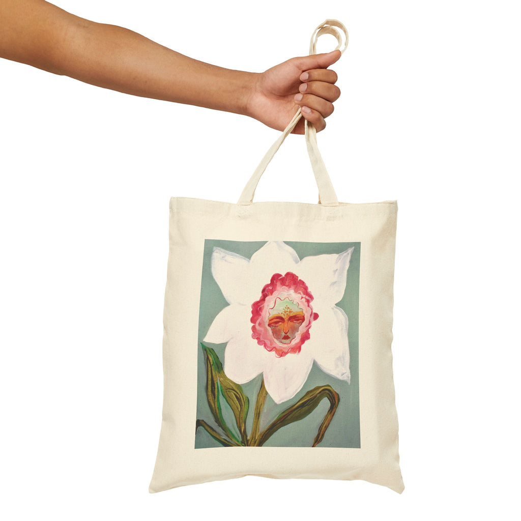"Face of Spring" Cotton Canvas Tote Bag