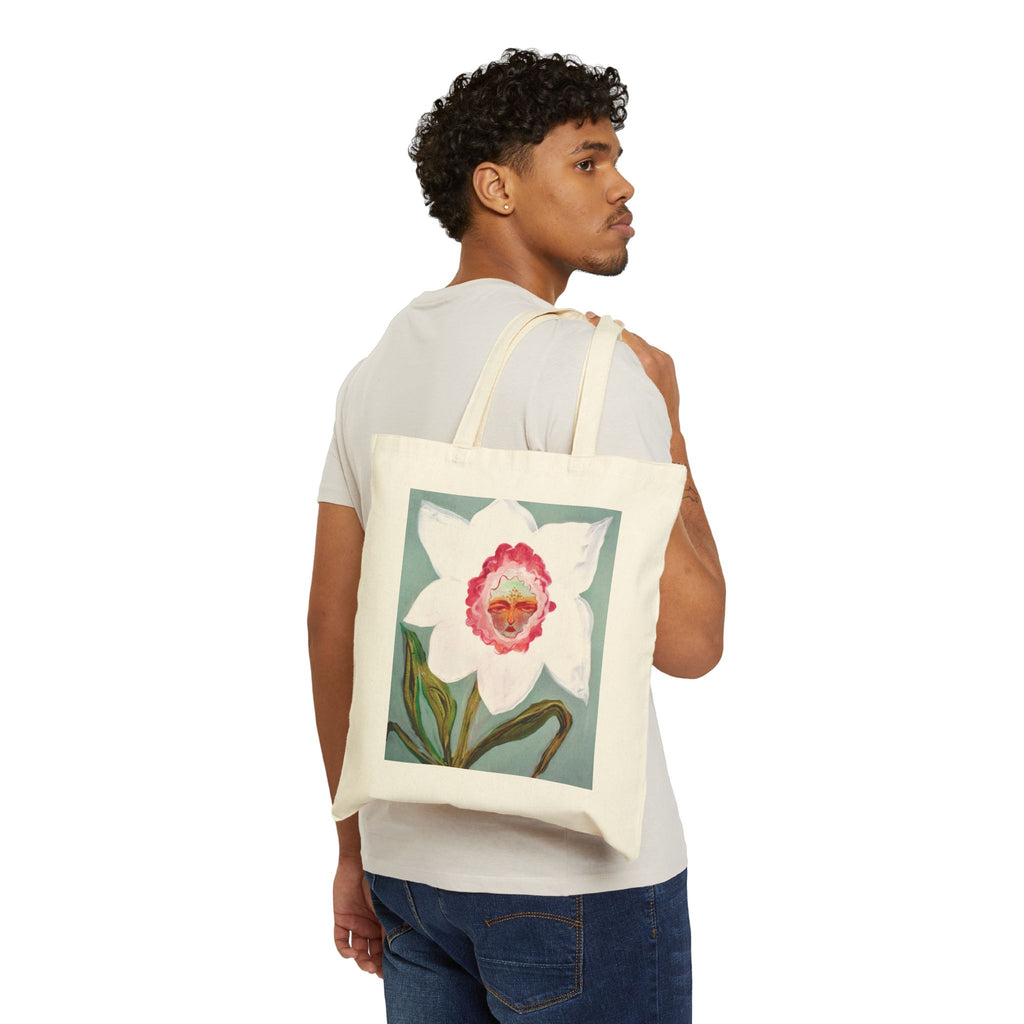 "Face of Spring" Cotton Canvas Tote Bag