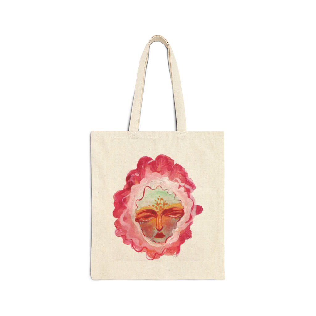 "Face of Spring" Cotton Canvas Tote Bag