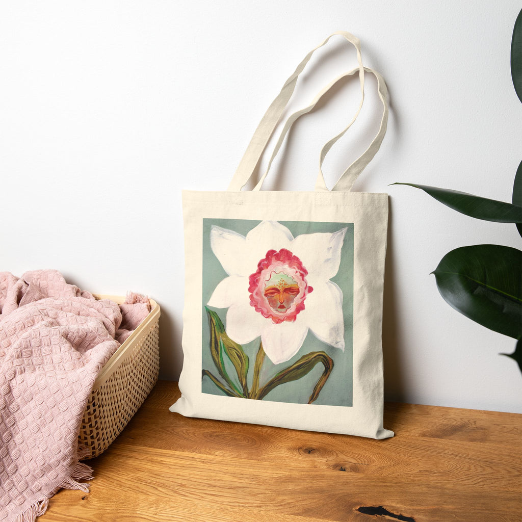 "Face of Spring" Cotton Canvas Tote Bag