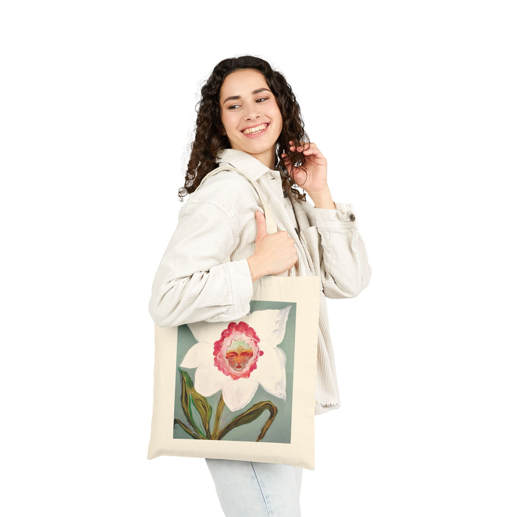 "Face of Spring" Cotton Canvas Tote Bag